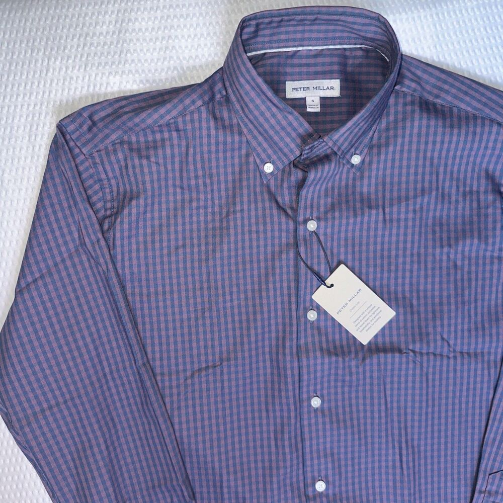 Peter Millar Calgary Crown Lite Cotton-Stretch Men's Small blue/purple